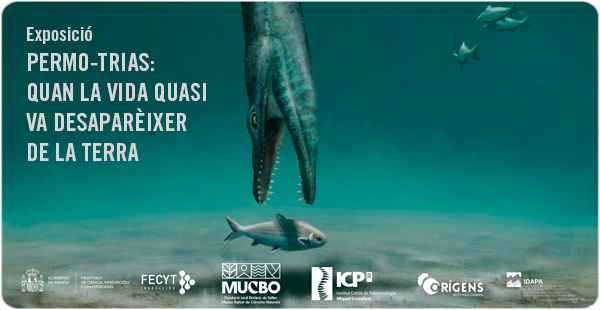 Cartell de l’exposició “Permo-Trias: Quan la vida va desaparèixer de la Terra” al Museu de Ciències Naturals de Granollers.  