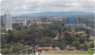 Vista de la ciutat de Nairobi. 