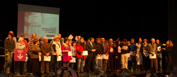 El acto reconoció el trabajo desarrollado por más de 70 voluntarios de Sabadell (Laura Celià)