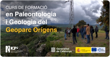 Fotografia dels participants al "Curs de Formació en Paleontologia i Geologia del Geoparc Orígens".