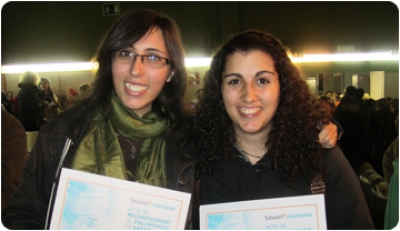 Dues voluntàries de l’ICP reben el reconeixement de la ciutat de Sabadell