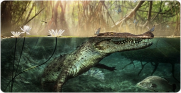 Found in Lybia the ancestor of american crocodiles
