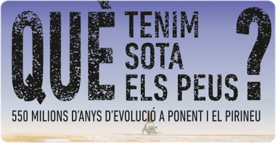 Póster de la exposición "Què tenim sota els peus?"